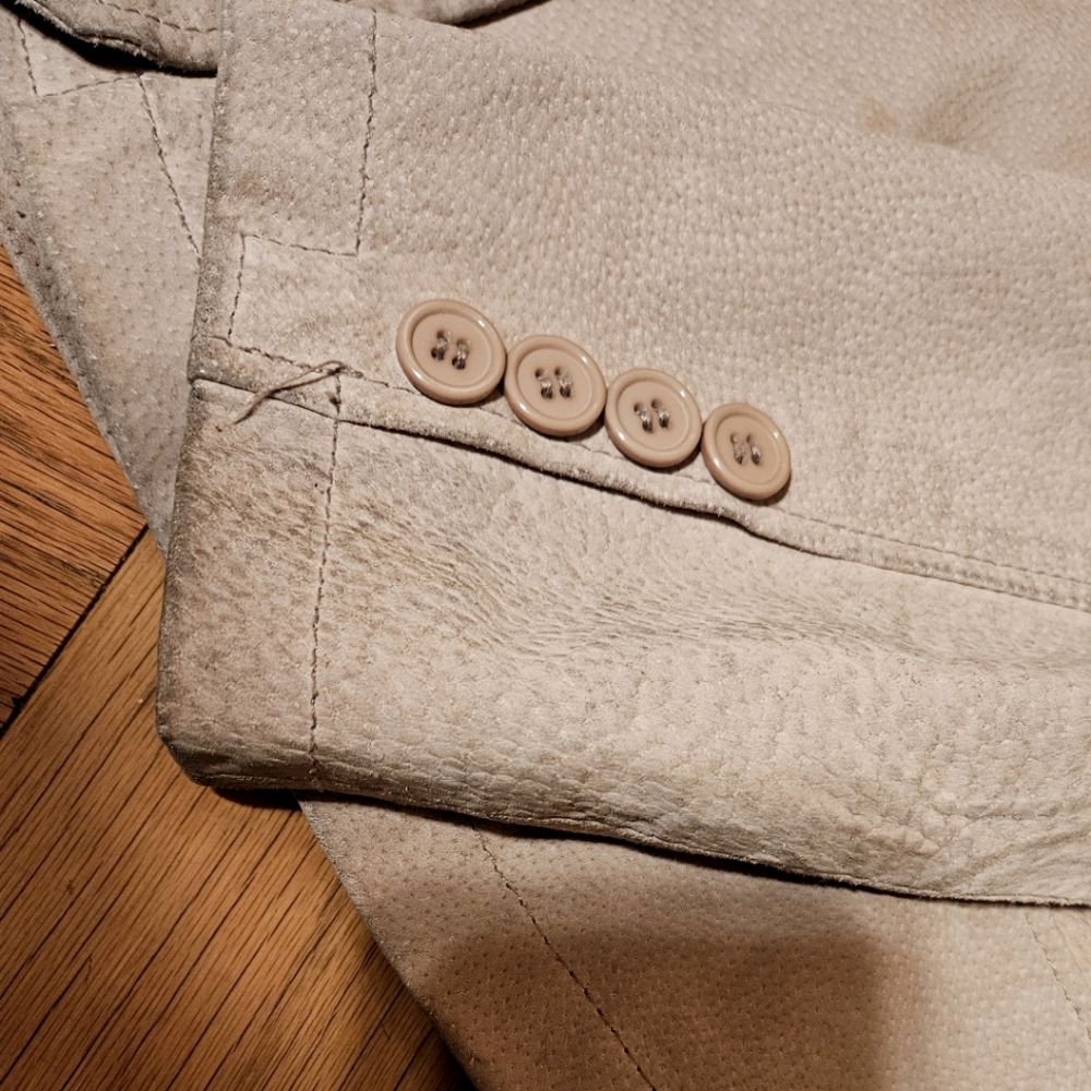 Y2K | Outer Edge | 2X | Suede | Beige | Tan | Jacket | Blazer | Womens | Vintage - Picture 6 of 10